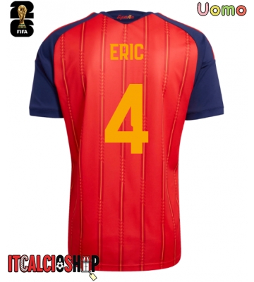 Spagna Eric Garcia #4 Prima Maglia Mondiali 2026 Manica Corta